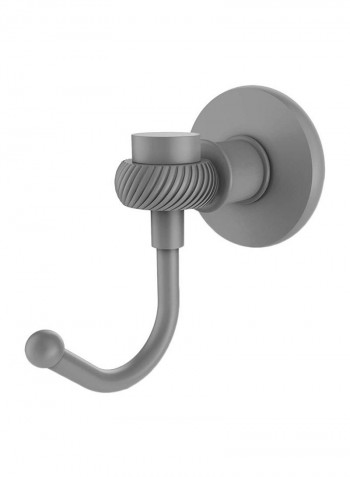 Continental Collection Twisted Robe Hook Matte Grey