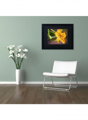 Cucumber Bloom Framed Wall Art Yellow/Green 11 x 14inch
