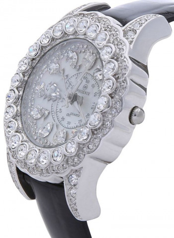 Women's 22K Gold Plated With Crystal Analog Watch P-21628