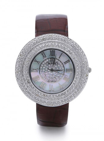 Women's 22K Gold Plated With Crystal Analog Watch P-21635