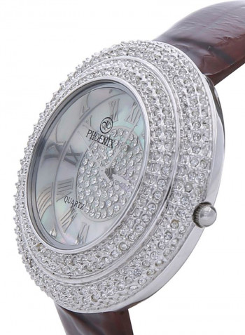 Women's 22K Gold Plated With Crystal Analog Watch P-21635