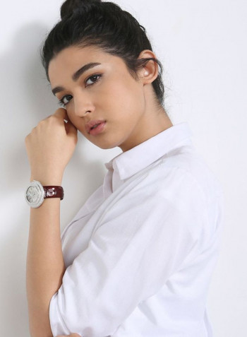 Women's 22K Gold Plated With Crystal Analog Watch P-21635