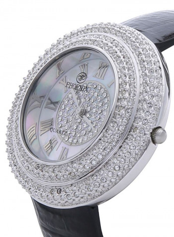 Women's 22K Gold Plated With Crystal Analog Watch P-21635