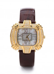 Women's 22K Gold Plated With Crystal Analog Watch P-21647
