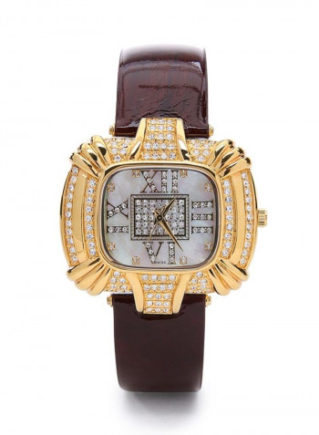 Women's 22K Gold Plated With Crystal Analog Watch P-21647