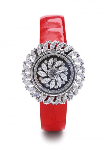 Women's 22K Gold Plated With Crystal Analog Watch P-21698