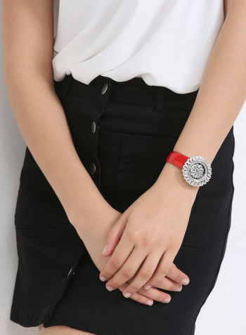 Women's 22K Gold Plated With Crystal Analog Watch P-21698