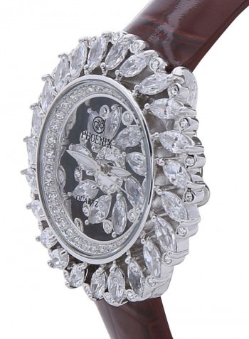 Women's 22K Gold Plated With Crystal Analog Watch P-21698