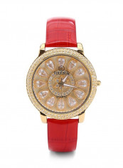 Women's 22K Gold Plated With Crystal Analog Watch P-21705