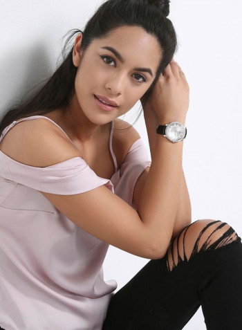Women's 22K Gold Plated With Crystal Analog Watch P-21733