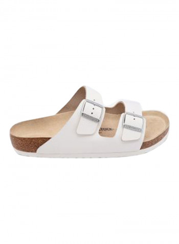 Buckle Strap Sandals White