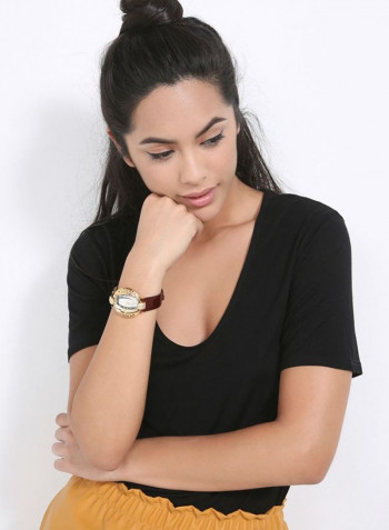 Women's 22K Gold Plated Analog Watch P-21662