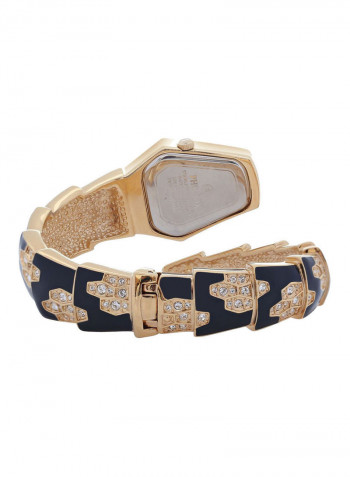 Women's 22K Gold Plated With Crystal Analog Watch P-21628