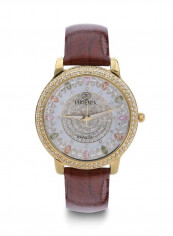 Women's 22K Gold Plated With Crystal Analog Watch P-21733