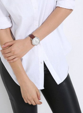Women's 22K Gold Plated With Crystal Analog Watch P-21733