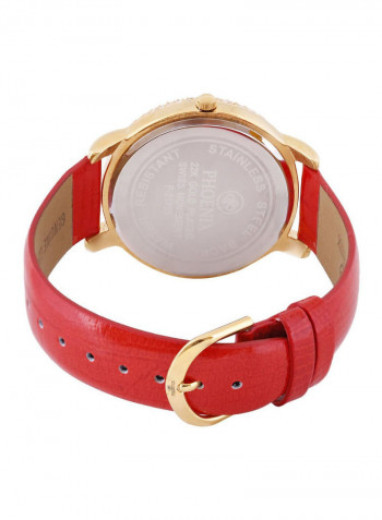 Women's 22K Gold Plated With Crystal Analog Watch P-21733