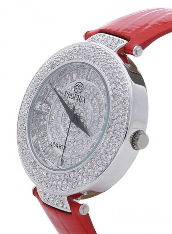 Women's 22K Gold Plated With Crystal Analog Watch P-21739