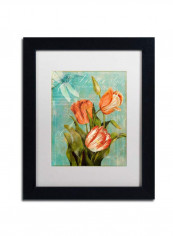 Tulips Ablaze Iii Framed Wall Art Green/Red 11 x 14inch