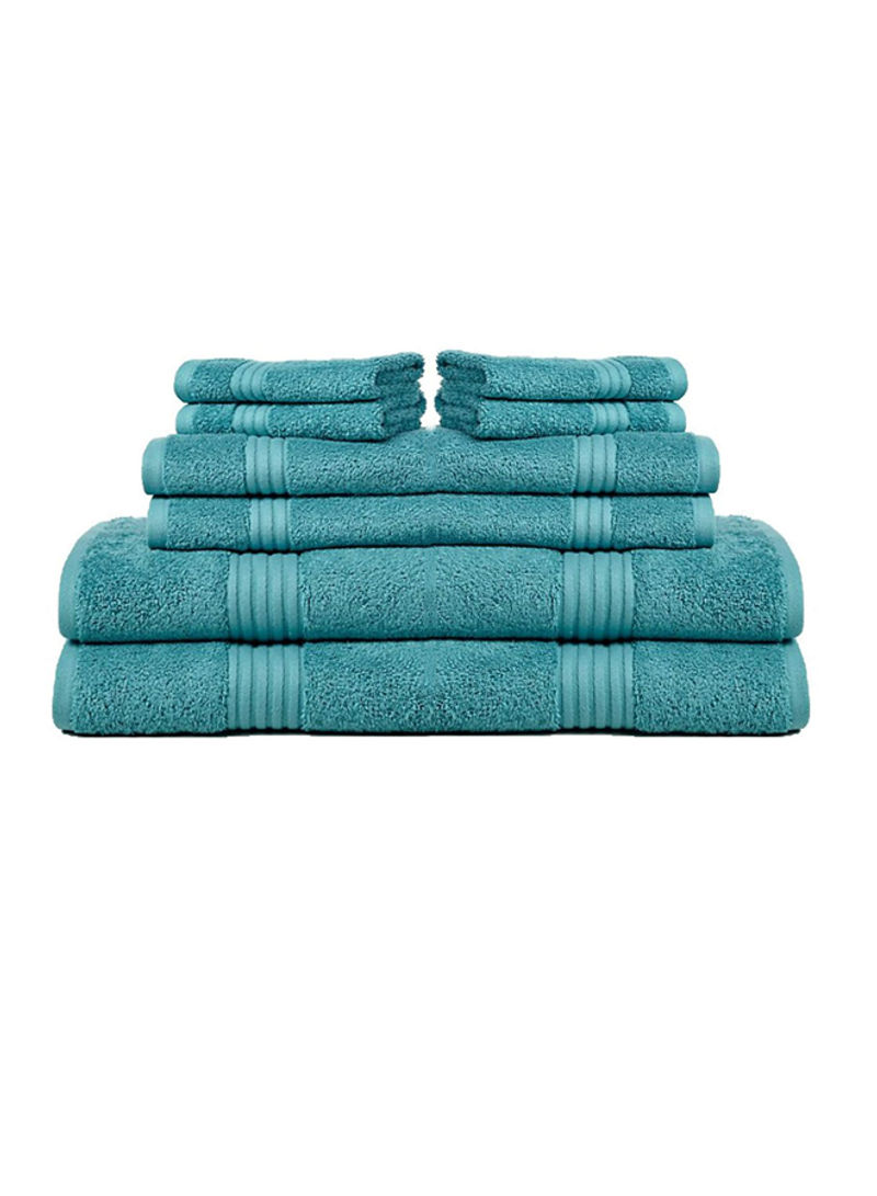 6-Piece Cotton Towel Set Jade 27x54inch