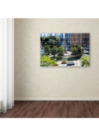 Columbus Circle Canvas Wall Art Multicolour 12 x 19inch