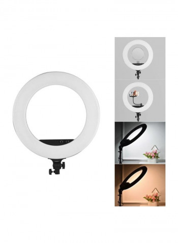 LED Photography Ring Light With Accessories 53.3x45.3x3cm White/Black