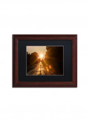 Summer Tree Line Canvas Wall Art Green/Brown 12 x 19inch