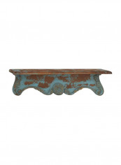 Wooden Wall Shelf Blue/Brown 32x8inch