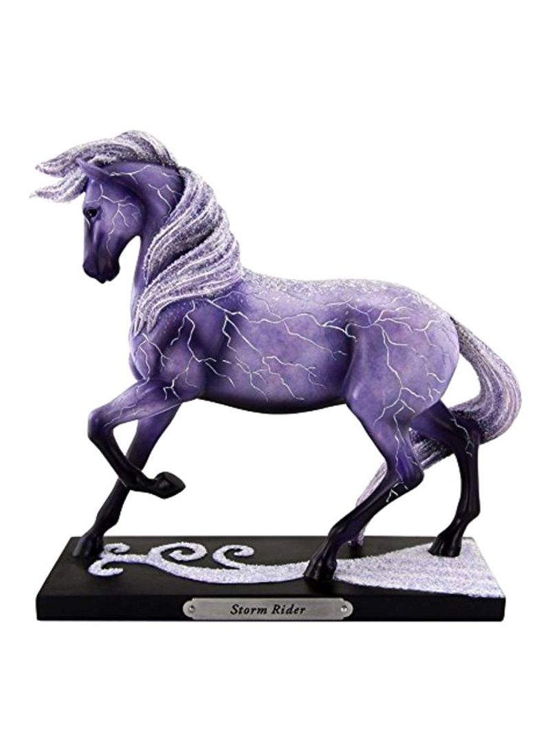 Resin Horse Figurine Purple 7inch