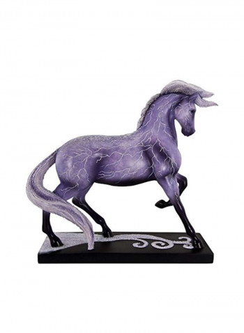 Resin Horse Figurine Purple 7inch