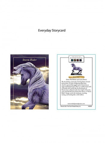 Resin Horse Figurine Purple 7inch