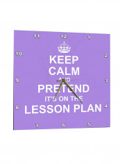 Quote Printed Wall Clock Purple 15 x 15inch