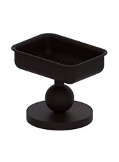 Vanity Top Soap Dish Black 4.5x3.5x4inch