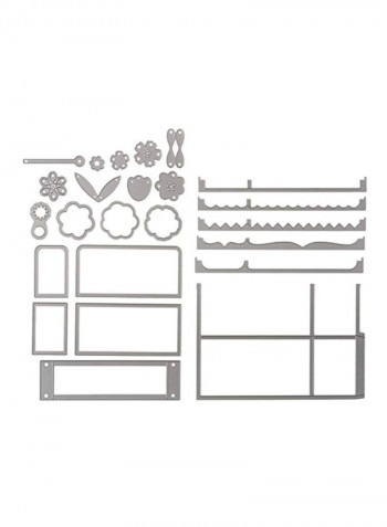 24-Piece Stephanie Barnard Framelits Die Set Grey