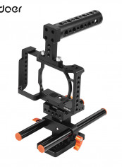 Camera Cage, Top Handle And 15mm Rod Baseplate Kit Black reviews Camera Cage, Top Handle And 15mm Rod Baseplate Kit Black