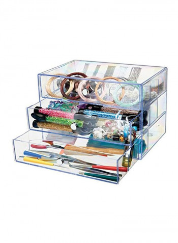 Washi Tape Storage Cube Purple/Clear