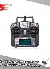 FS-i6X 2.4GHz 6CH/10CH AFHDS 2A Transmitter Remote Controller With FS-X6B Receiver For RC Drone Airplane Helicopter 23.2cm