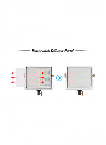 Portable Video Light Panel Fill-In Lamp With  Stand Black