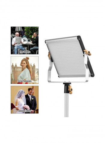 Portable Video Light Panel Fill-In Lamp With  Stand Black