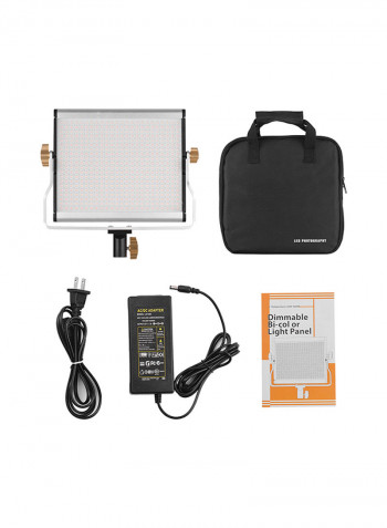 Portable Video Light Panel Fill-In Lamp With  Stand Black