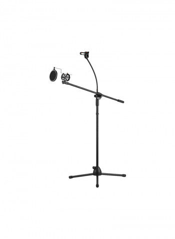 Metal Microphone Floor Stand Tripod With Adjustable Height