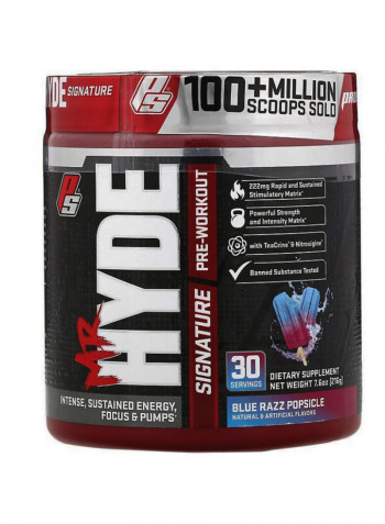 Mr. Hyde Signature Pre Workout Blue Raise Popsicle