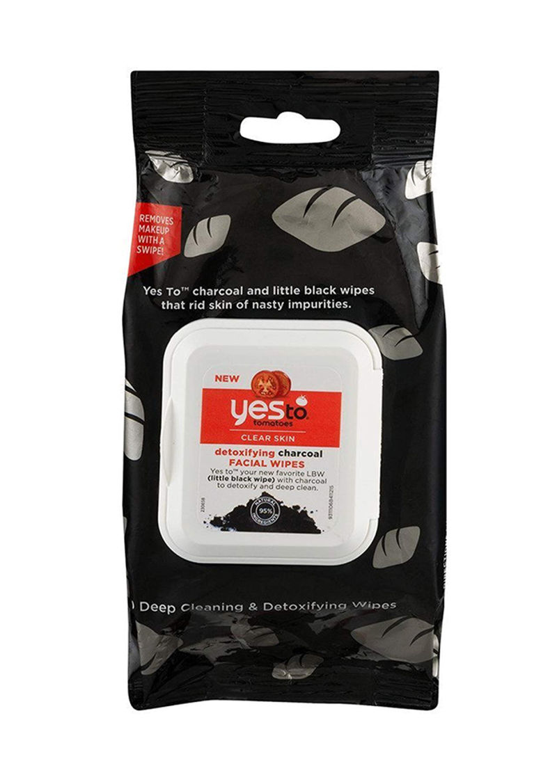 Pack Of 5 Tomatoes Detoxifying Charcoal Facial Wipes