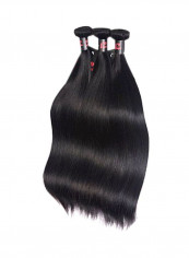 3-Piece Brazilian Straight Hair Extensions Natural Black