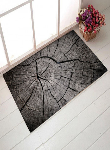 Creative Retro Style Wood Anti-Skid Floor Mat Grey/Black 60 x 180centimeter