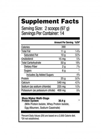 Mass Maker Ultra Chocolate Dietary Supplement