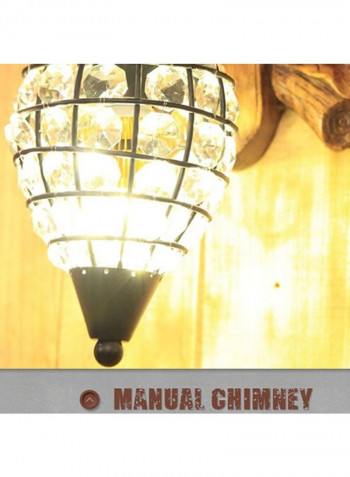 Small Retro Deer Lamps Antlers LED Wall Light Brown
