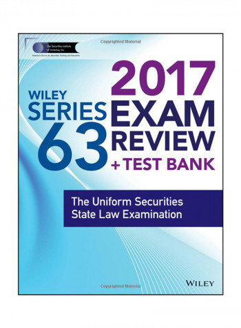 Wiley FINRA Series 63 Exam Review: The Uniform Securities State Law Examination Paperback
