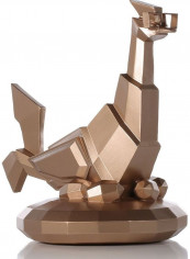 Glasses Chicken Sculpture Animal Statue Brown 28 x 20 x 30cm