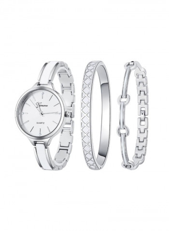 Women's Elegant Stainless Steel Quartz Analog Watch NSSB037006413 With Bracelet