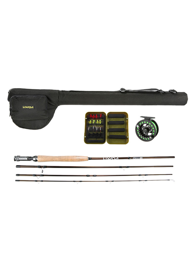 4-Piece Fishing Rod Pole Set With Accessory 243centimeter